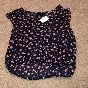 Charlotte Russe floral chiffon top Sz XL